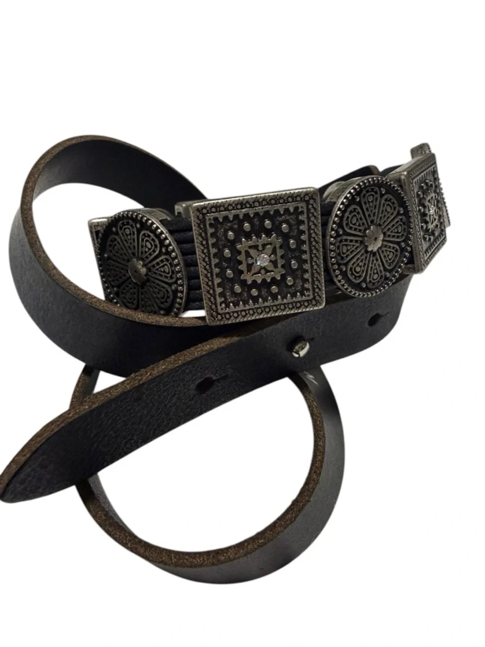 Lorena Antoniazzi Firebze Western-Inspired Concho Studded Leather Belt - Picture 6 of 7